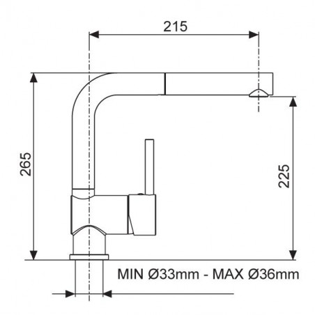 Kuchyňská baterie Sinks Mix 3 P Metalblack 74
