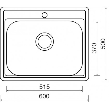 Kuchyňský dřez Sinks Comfort 600 V 0,6 mm, matný