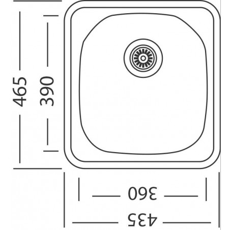Kuchyňský dřez Sinks Compact 435 V 0,5 mm, matný