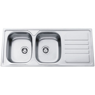 Kuchyňský dřez Sinks Okio 1200 DUO V 0,7 mm, leštěný