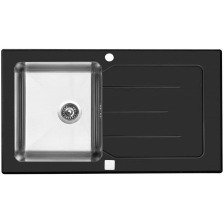 Kuchyňský dřez Sinks Vitrum 860 V 1,0 mm, černý