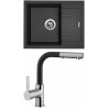 Set Sinks (dřez Linea 600 N Metalblack 74 + baterie Enigma S Metalblack 74) Set Sinks (dřez Linea 600 N Metalblack 74 + baterie Enigma S Metalblack 74)
