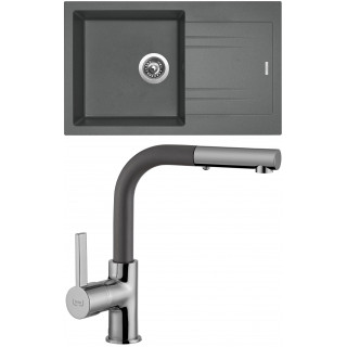 Set Sinks (dřez Linea 780 Titanium 72 + baterie Enigma S Titanium 72)