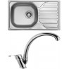 Set Sinks (dřez Compact 760 V 0,5 mm, matný + baterie Evera Chrom) Set Sinks (dřez Compact 760 V 0,5 mm, matný + baterie Evera Chrom)