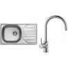 Set Sinks (dřez Compact 760 V 0,5 mm, matný + baterie Vitalia Chrom) Set Sinks (dřez Compact 760 V 0,5 mm, matný + baterie Vitalia Chrom)