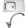 Set Sinks (dřez Okio 860 XXL V 0,6 mm, matný + baterie Evera Chrom) Set Sinks (dřez Okio 860 XXL V 0,6 mm, matný + baterie Evera Chrom)