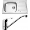 Set Sinks (dřez Okio 860 XXL V 0,6 mm, matný + baterie Pronto Chrom) Set Sinks (dřez Okio 860 XXL V 0,6 mm, matný + baterie Pronto Chrom)