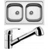 Set Sinks (dřez Classic 800 DUO 0,6 mm, matný + baterie Legenda S Chrom) Set Sinks (dřez Classic 800 DUO 0,6 mm, matný + baterie Legenda S Chrom)