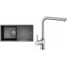 Set Sinks (dřez Amanda 990 Metalblack 74 + baterie Elka Chrom)
