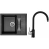Set Sinks (dřez Crystal 615 Metalblack 74 + baterie Vitalia Metalblack 74) Set Sinks (dřez Crystal 615 Metalblack 74 + baterie Vitalia Metalblack 74)