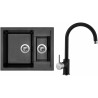 Set Sinks (dřez Crystal 615.1 Metalblack 74 + baterie Vitalia Metalblack 74) Set Sinks (dřez Crystal 615.1 Metalblack 74 + baterie Vitalia Metalblack 74)