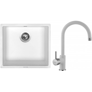 Set Sinks G7928 (dřez Frame 457 Milk 28 + baterie Vitalia Milk 28)