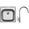 Set Sinks (dřez Classic 480 V 0,5 mm, matný + baterie Vitalia Chrom)