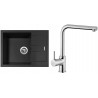 Set Sinks (dřez Amanda 650 Pureblack 26 + baterie Elka Chrom - lesklý) Set Sinks (dřez Amanda 650 Pureblack 26 + baterie Elka Chrom - lesklý)