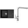 Set Sinks (dřez Amanda 780 Pureblack 26 + baterie Elka Chrom - lesklý) Set Sinks (dřez Amanda 780 Pureblack 26 + baterie Elka Chrom - lesklý)