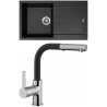 Set Sinks (dřez Amanda 860 Metalblack 74 + baterie Enigma S Metalblack 74)