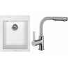 Set Sinks (dřez Cube 410 Milk 28 + baterie Enigma S Milk 28)