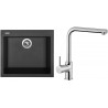 Set Sinks (dřez Cube 560 Pureblack 26 + baterie Elka Chrom - lesklý) Set Sinks (dřez Cube 560 Pureblack 26 + baterie Elka Chrom - lesklý)