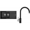 Set Sinks (dřez Perfecto 1000.1 Pureblack 26 + baterie Vitalia Pureblack 26) Set Sinks (dřez Perfecto 1000.1 Pureblack 26 + baterie Vitalia Pureblack 26)