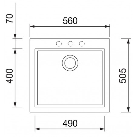 Kuchyňský dřez Sinks Cube 560 Metalblack 74