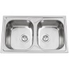 Kuchyňský dřez Sinks Okio 800 DUO V 0,6 mm, leštěný Kuchyňský dřez Sinks Okio 800 DUO V 0,6 mm, leštěný
