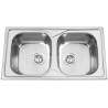 Kuchyňský dřez Sinks Okio 860 DUO V 0,6 mm, leštěný Kuchyňský dřez Sinks Okio 860 DUO V 0,6 mm, leštěný