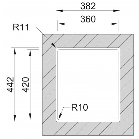 Kuchyňský dřez Sinks Box 380 RO 1,0 mm