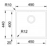 Kuchyňský dřez Sinks Box 490 RO 1,0 mm