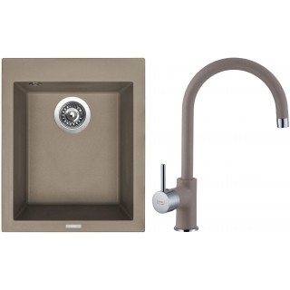 Set Sinks G8754 (dřez Cube 410 Truffle 54 + baterie Vitalia Truffle 54)