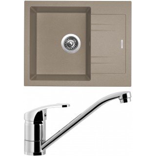 Set Sinks (dřez Linea 600 Truffle 54 + baterie Pronto Chrom - lesklý)