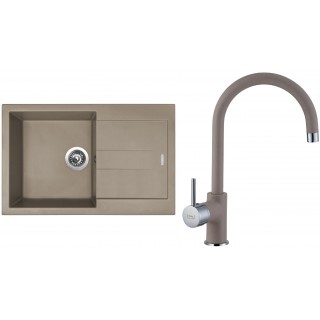 Set Sinks G13954 (dřez Amanda 860 Truffle 54 + baterie Vitalia Truffle 54)