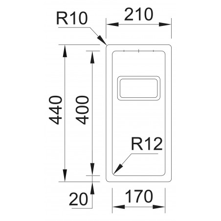 Kuchyňský dřez Sinks Box 210 FI 1,0 mm