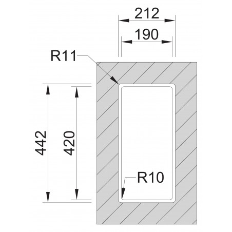Kuchyňský dřez Sinks Box 210 FI 1,0 mm