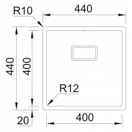 Kuchyňský dřez Sinks Box 440 FI 1,0 mm
