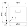 Kuchyňský dřez Sinks Box 490 FI 1,0 mm