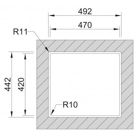 Kuchyňský dřez Sinks Box 490 FI 1,0 mm