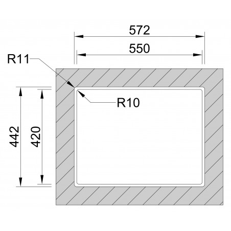 Kuchyňský dřez Sinks Box 570.1 RO 1,0 mm