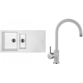 Set Sinks G16328 (dřez Perfecto 1000.1 Milk 28 + baterie Vitalia Milk 28)