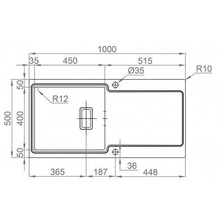 Kuchyňský dřez Sinks Evo 1000 1,2 mm