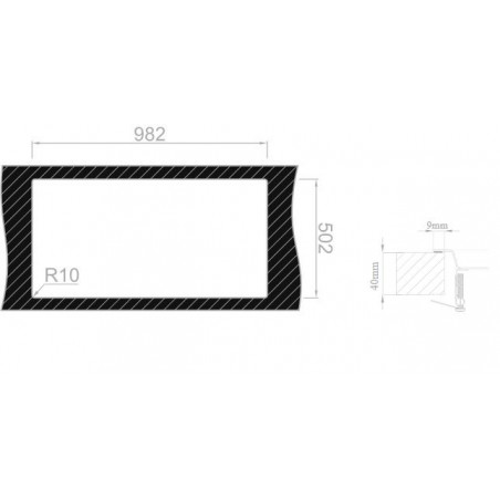 Kuchyňský dřez Sinks Xeron 1000, levý, 1,2 mm