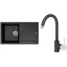 Set Sinks (dřez Amanda 860 Metalblack 74 + baterie Mix 35 Metalblack 74)