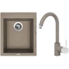 Set Sinks (dřez Cube 410 Truffle 54 + baterie Mix 35 Truffle 54)