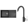 Set Sinks (dřez Perfecto 1000 Metalblack 74 + baterie Mix 35 Metalblack 74)