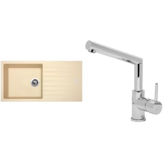 Set Sinks (dřez Perfecto 1000 Sahara 50 + baterie Mix 350 P Chrom - lesklý)