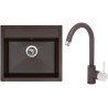 Set Sinks (dřez Solo 560 Marone 93 + baterie Mix 35 Marone 93)