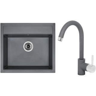 Set Sinks (dřez Solo 560 Titanium 72 + baterie Mix 35 Titanium 72)