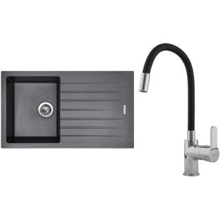 Set Sinks G13372 (dřez Perfecto 860 Titanium 72 + baterie Flexia lesklá)