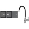 Set Sinks G16972 (dřez Perfecto 1160 DUO Titanium 72 + baterie Flexia lesklá)