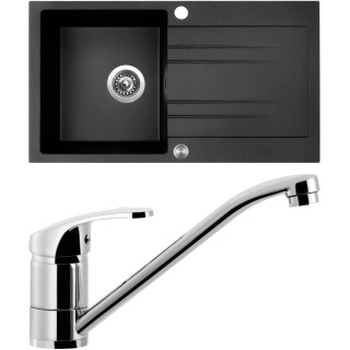 Set Sinks G3730XC (dřez Rapid 780 XC Granblack 30 + baterie Pronto Chrom - lesklý)