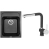 Set Sinks G8474 (dřez Classic 400 Metalblack 74 + baterie Mix 3 P Metalblack 74)